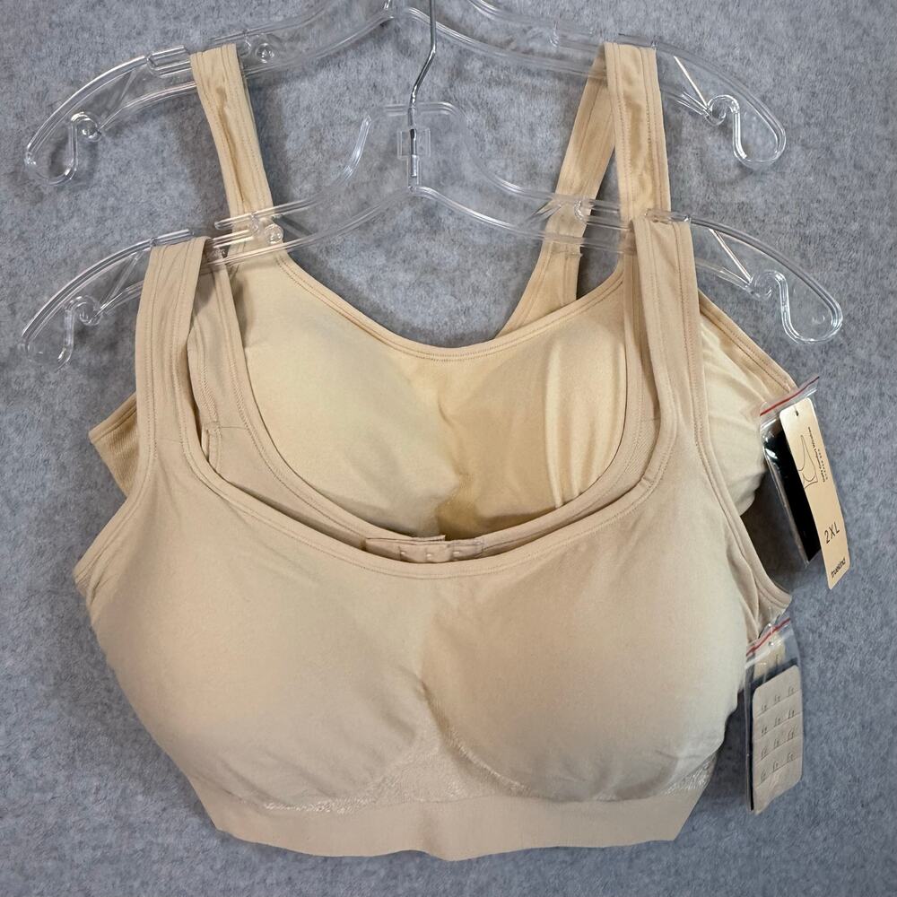 TrueKind Shaper Bra Size 2XL Shapermint Daily Comfort Wirefree Lot of 2 NWT